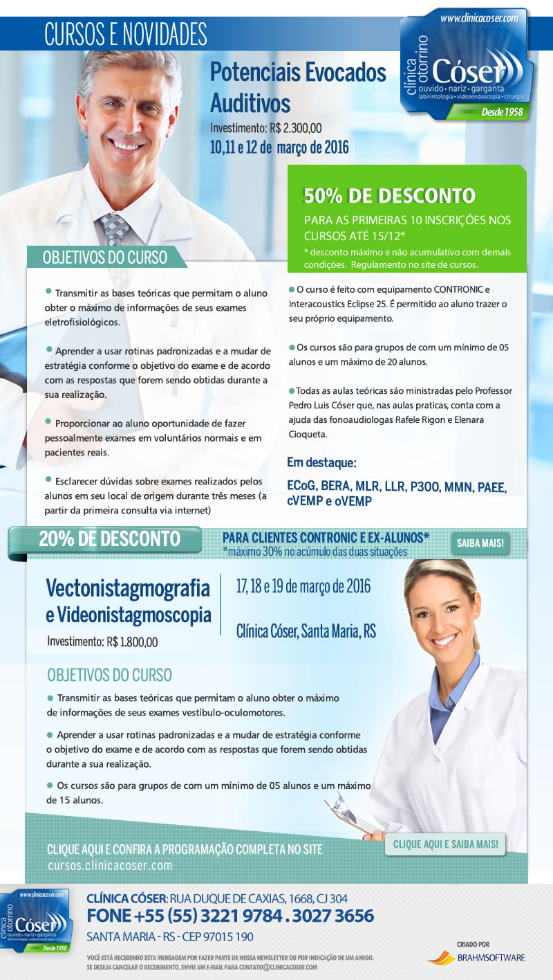 Cursos Cóser - programação de 2016